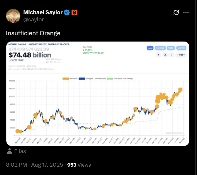 Michael Saylor暗示MicroStrategy将公布比特币增持数据
