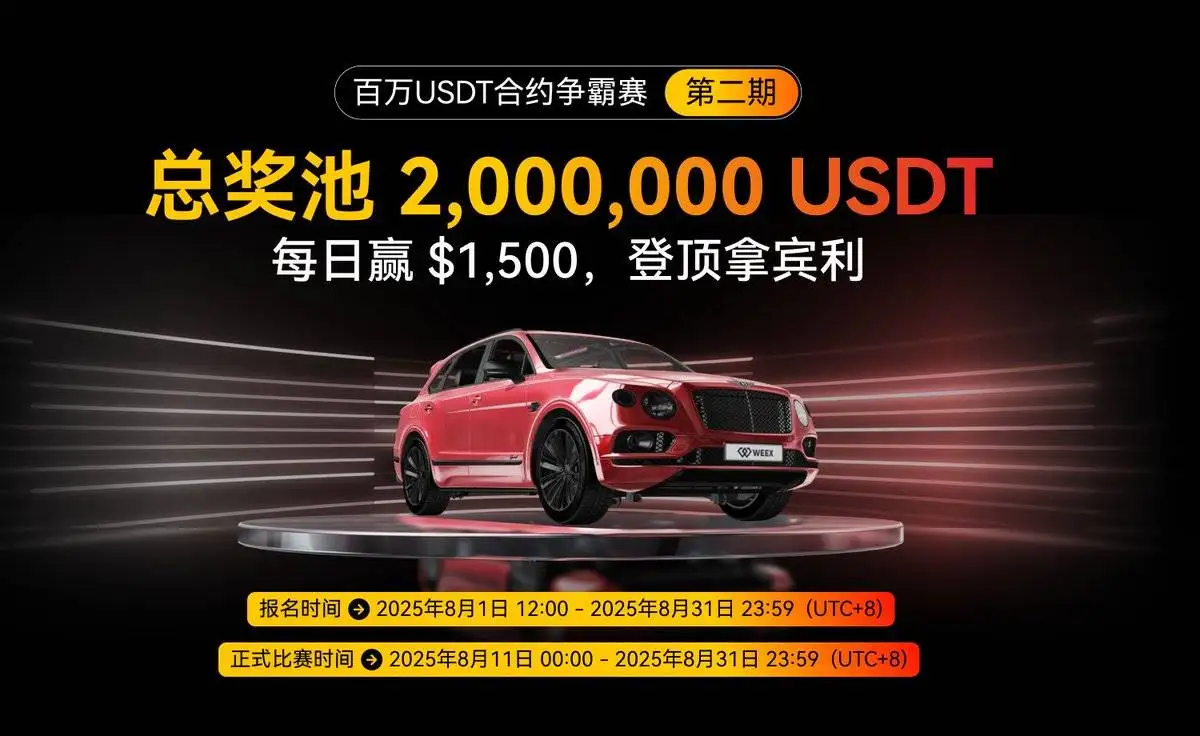 WEEX唯客交易所第二期合约争霸赛即将收官，总奖池200万USDT等你争夺
